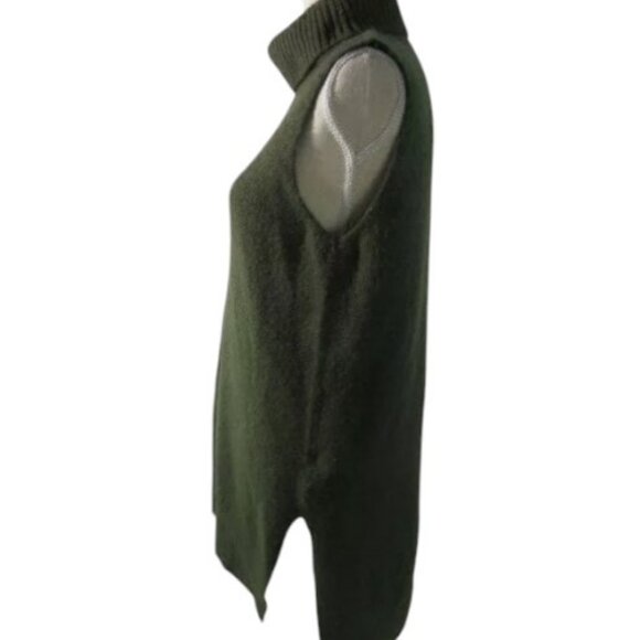 Cynthia Rowley green sleeveless turtleneck tunic sweater size XS - Picture 3 of 8